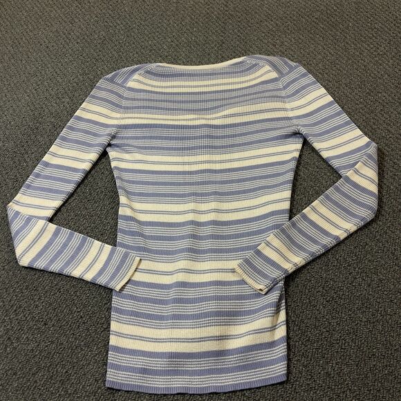 Brooks Brothers Tunic Sweater Womens Size Small S Blue Silk Blend Button Front - Picture 4 of 9